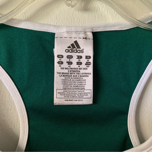 Adidas Athletic Gym Tank Top Dark Forest Green Small - Picture 3 of 3